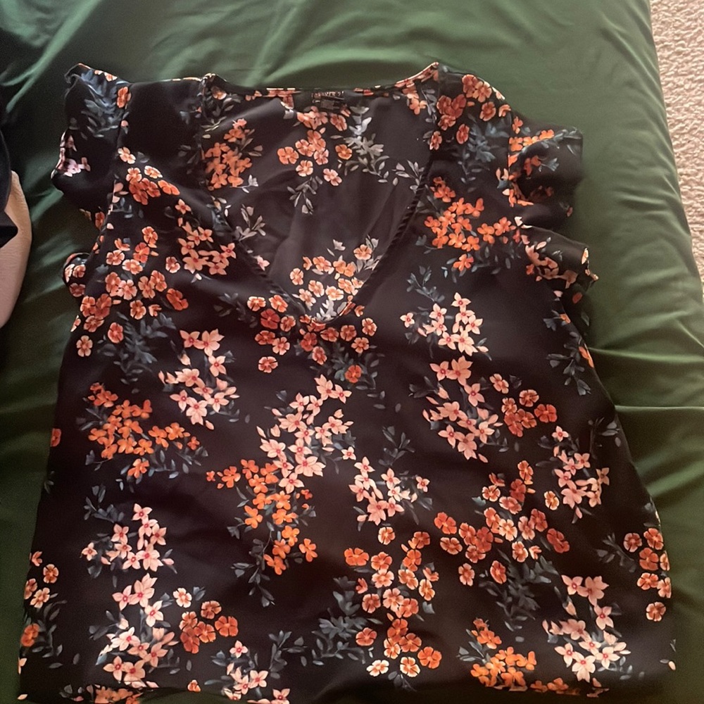 Floral office blouse